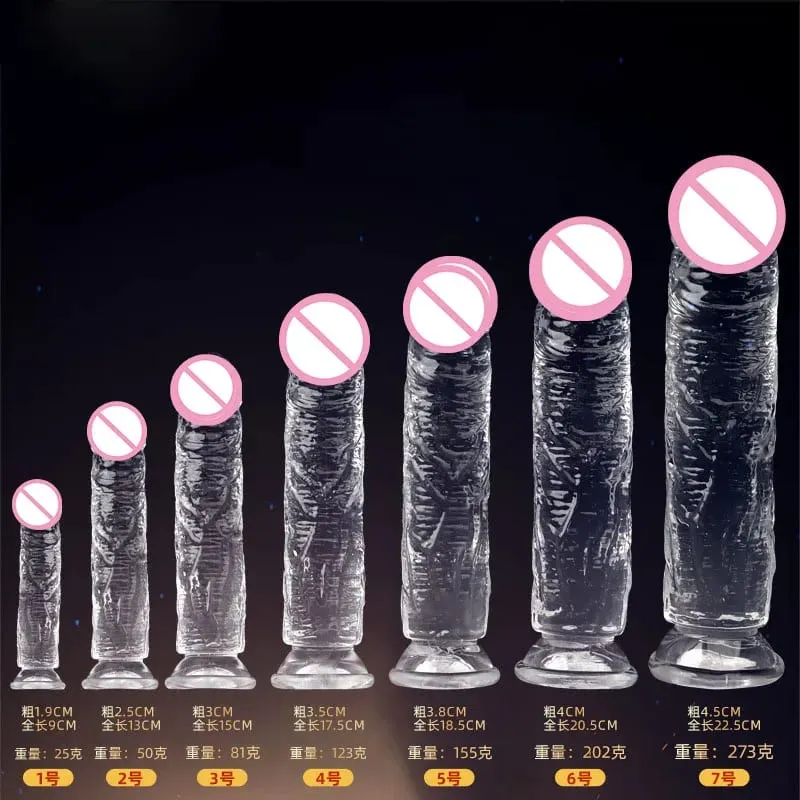 Ρεαλιστική βεντούζα πέους Dildo Jelly Dildo Big Dick Θηλυκός Αυνανιστής Κλειτορική Διέγερση Λεσβιακά σεξουαλικά παιχνίδια για γυναίκες 7 μεγεθών — image 3