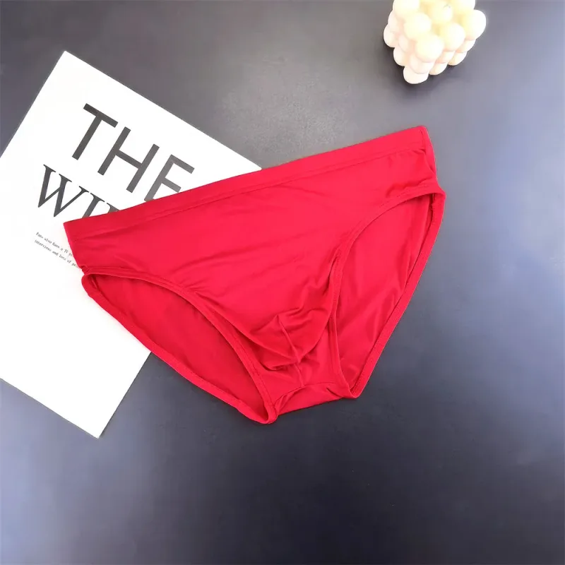 Business Men Ice Silk Briefs Quick Dry Seamless Nylon Male U Pouch Convex Underwear Sexy Plus Size Underpants Lingerie — image 13