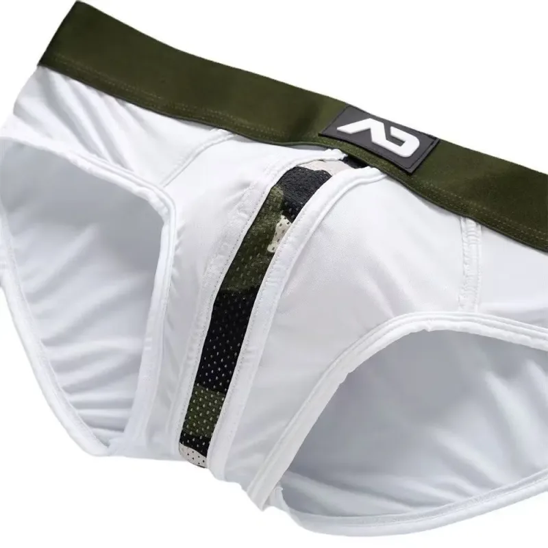 2026New men's personalized ice silk U convex low waist mesh breathable briefs, underwear fashion M388 — image 9