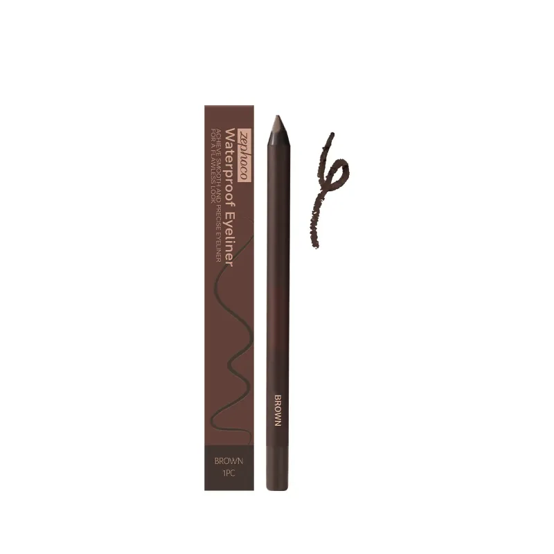 Αδιάβροχο eyeliner Καφέ απαλό ματ λάινερ ματιών μακράς διαρκείας χωρίς μουτζούρες με μολύβι φρυδιών πανκ μακιγιάζ ματιών