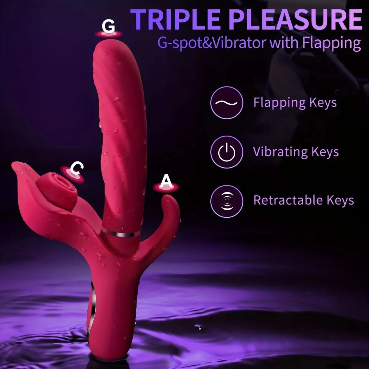 3 in 1 Thrusting Dildo Vibrator G-Spot Rabbit Vibrator for Women Vagina Clitoris Stimulator Sex Toys Adults Products For Women — image 5