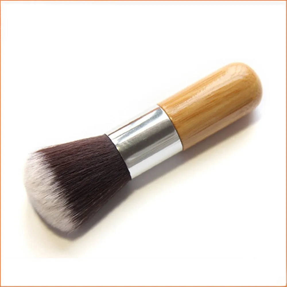 1pc moda cabeça redonda alça de bambu rosto escova de maquiagem fundação pó blush escova pincéis cosméticos pro beleza ferramentas de maquiagem — image 2