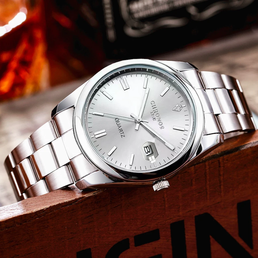 Top Brand Luxury Man Wristwatch Waterproof Luminous Date Men Watches Stainless Steel Quartz Men's Watch Male reloj — image 4