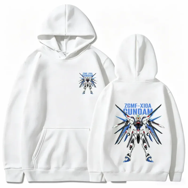 Gundam Hoodie Mecha Roboter Anime ZGMF Mobile Suit Streetwear Ästhetische Vintage Schwarz Übergroße Casual Sport Sweatshirts — image 3
