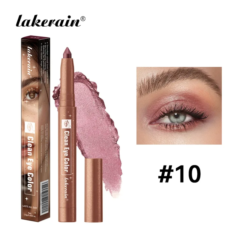 12Colors Metallic Eyeshadow Pencil Glitter Silkworm Liner Pen Highlighter μακράς διάρκειας Χρυσό Μπλε Κρέμα Μακιγιάζ για σκιές ματιών Stick