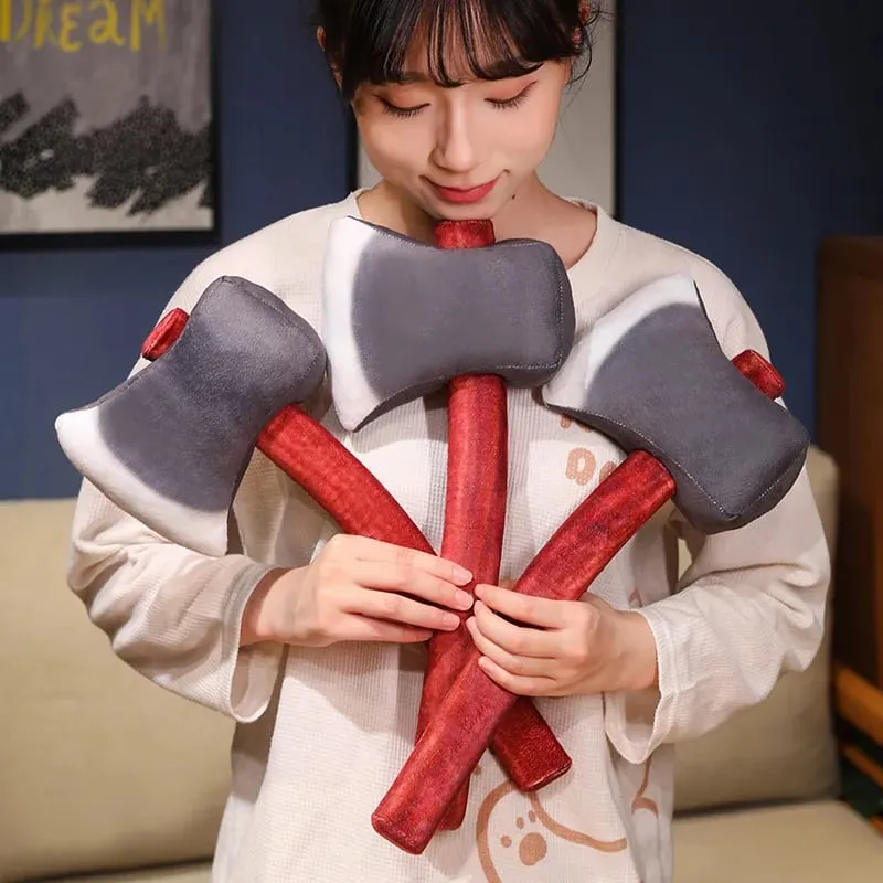 Λούτρινο μαξιλάρι Axe 40cm Like Real Farmer Worker's Stuffed Instrument Prop Decor Δώρο για άνδρες — image 5