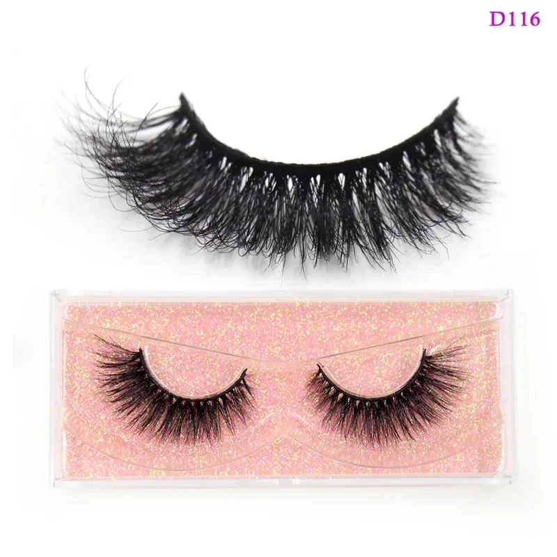 3D Mink Lashes Μαλακές τρίχες Ψεύτικες βλεφαρίδες Αφράτος όγκος Wispy Fake Lashes Extension Μακιγιάζ — image 19