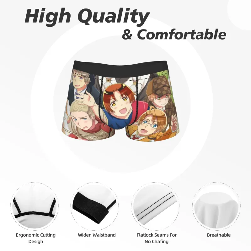 Hetalia World Stars Men Boxer Shorts Cozy Underwear Underpants — image 5