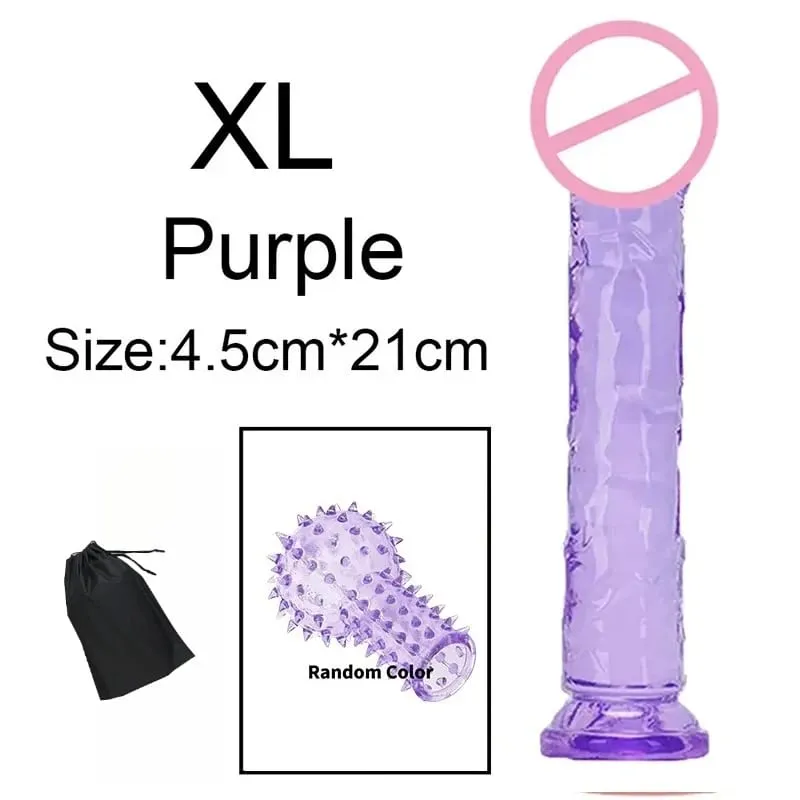 Σούπερ φθηνό 6 μεγεθών Ρεαλιστικό Soft Jelly Dildo Butt Prig βύσματα Παιχνίδι σεξ ενηλίκων για γυναίκες και άνδρες Κολπικός και πρωκτικός αυνανισμός — image 26