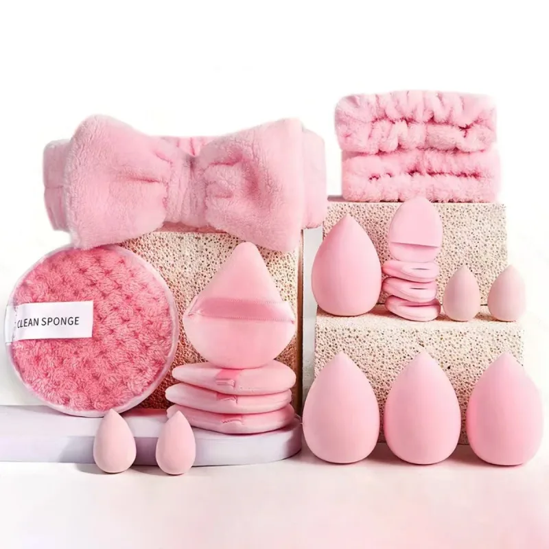 Conjunto de pincéis e esponjas de maquiagem rosa, kit de ferramentas de maquiagem para presente, 20 a 32 peças — image 6