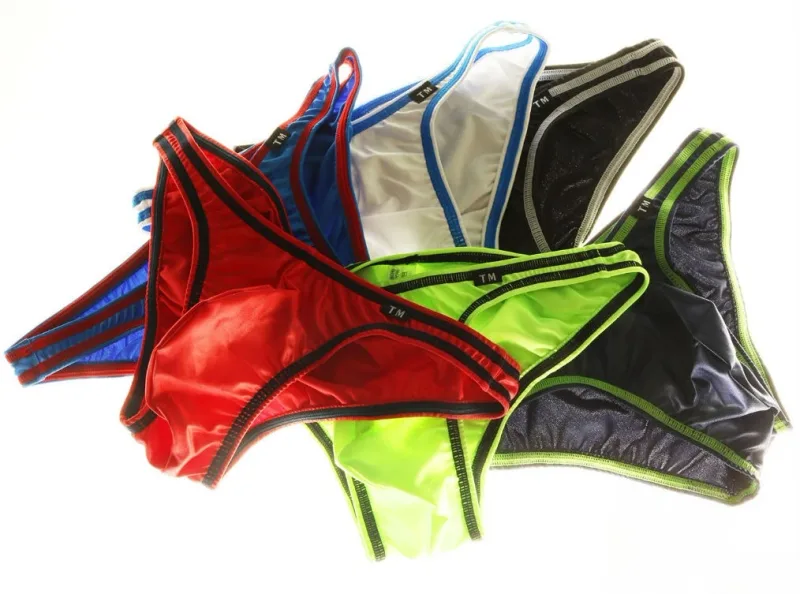 Men Color Block Triangle Briefs Low Rise Fashion Male Underwear Panties — image 5