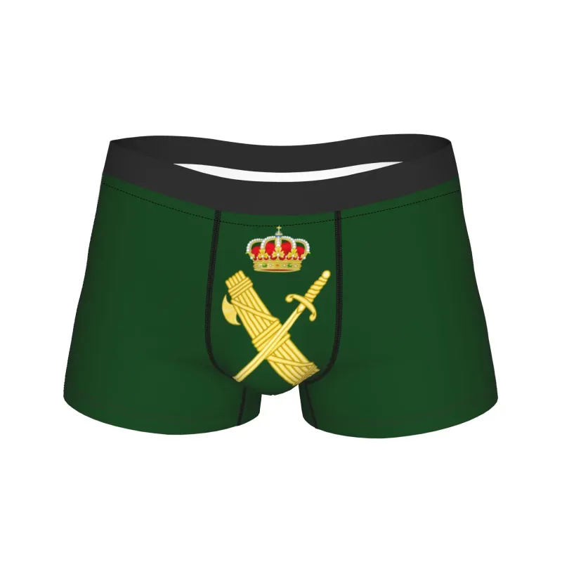 Flag of Spain Plus Emblem Civil Guard Men's Underwear Spanish Boxer Briefs Shorts Panties Funny Soft Underpants for Male S-XXL — image 11