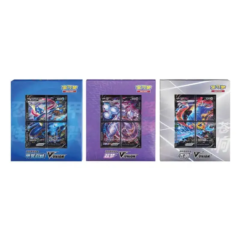 Διαθέσιμο Γνήσιο 100% Γνήσιο Pokemon Ptcg Card Quartet Coupling V-Union Gift Boxes Pikachu Big Gather Moru Baker Mew-Two Ptcg — image 2