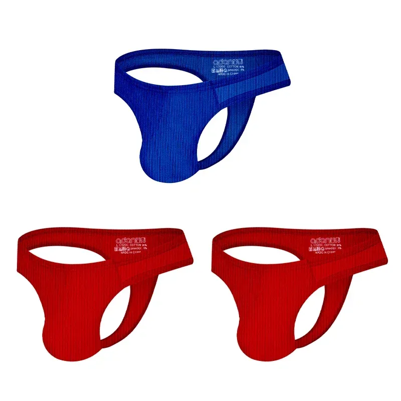 Cotton Men's Big Pouch Thong Panties Men Cotton Sports Running Underwear Comfortable Seamless Male G-string Briefs — image 29