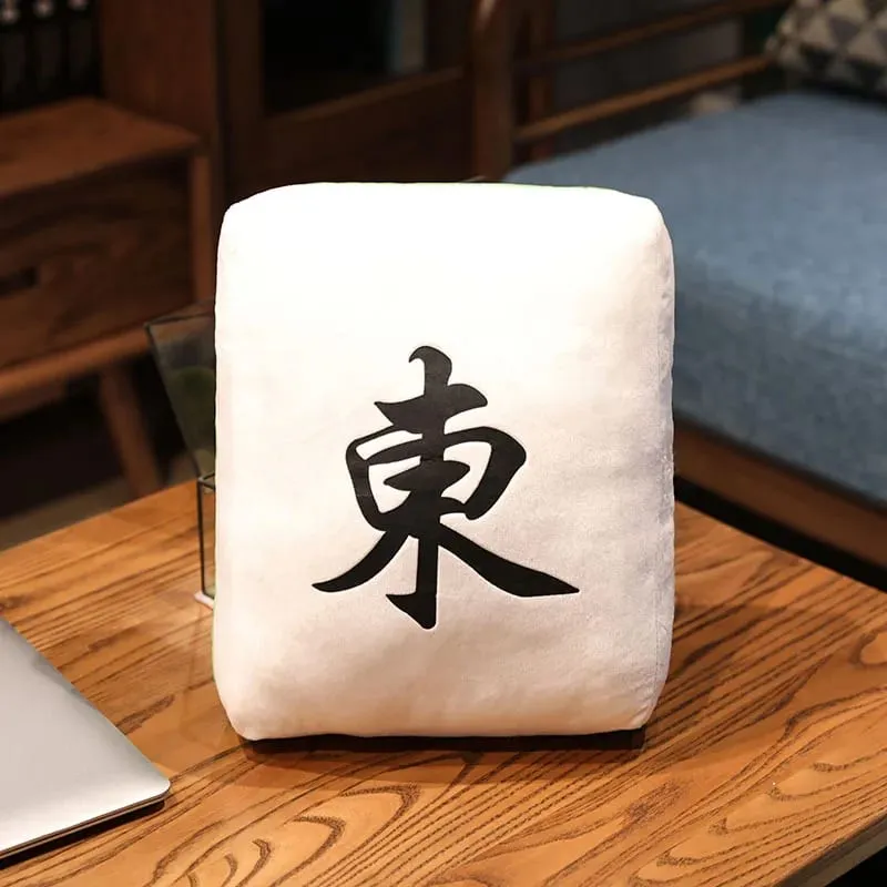 New 1pc Creative Mahjong Pillow Cushion Chinese Plush Toy Car Chair Backrest Mahjong Dice Funny Nap Pillow Sofa Home Decor Gift — image 15