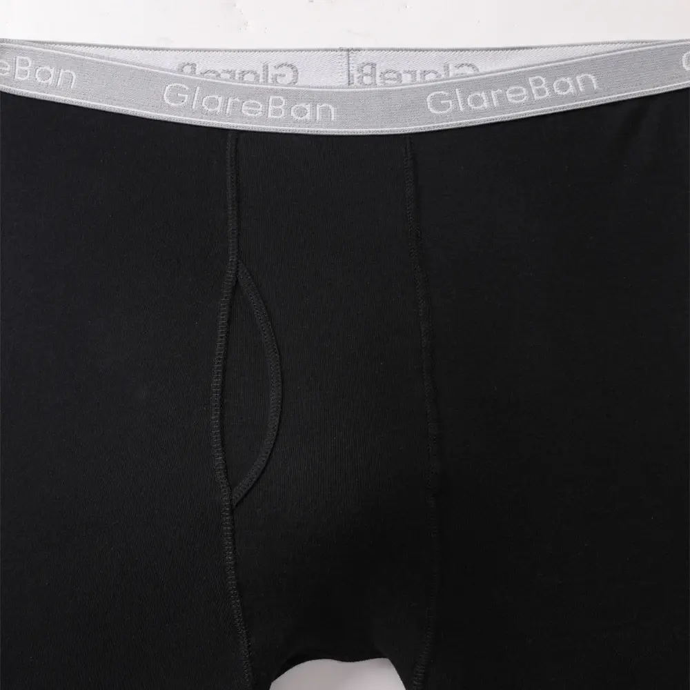 4pcs Hitam Kaki Panjang 100% Kapas Boxer untuk Lelaki Seluar Dalam Baharu Jenama Lelaki Seluar Dalam Dan Seluar Dalam Untuk Seluar Pendek Homme Seluar Slip Kotak — image 3