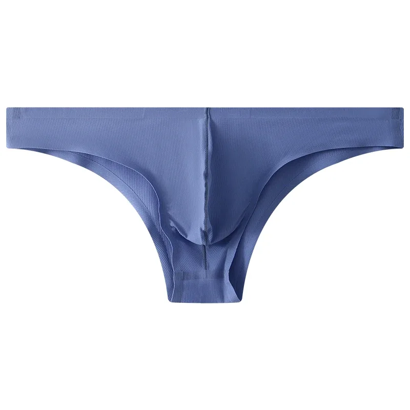 Half Hip Small Triangle Men's Underwear Low Waist Sexy Young Men Ice Silk Seamless Briefs Summer Lightweight Breathable Panties — image 25