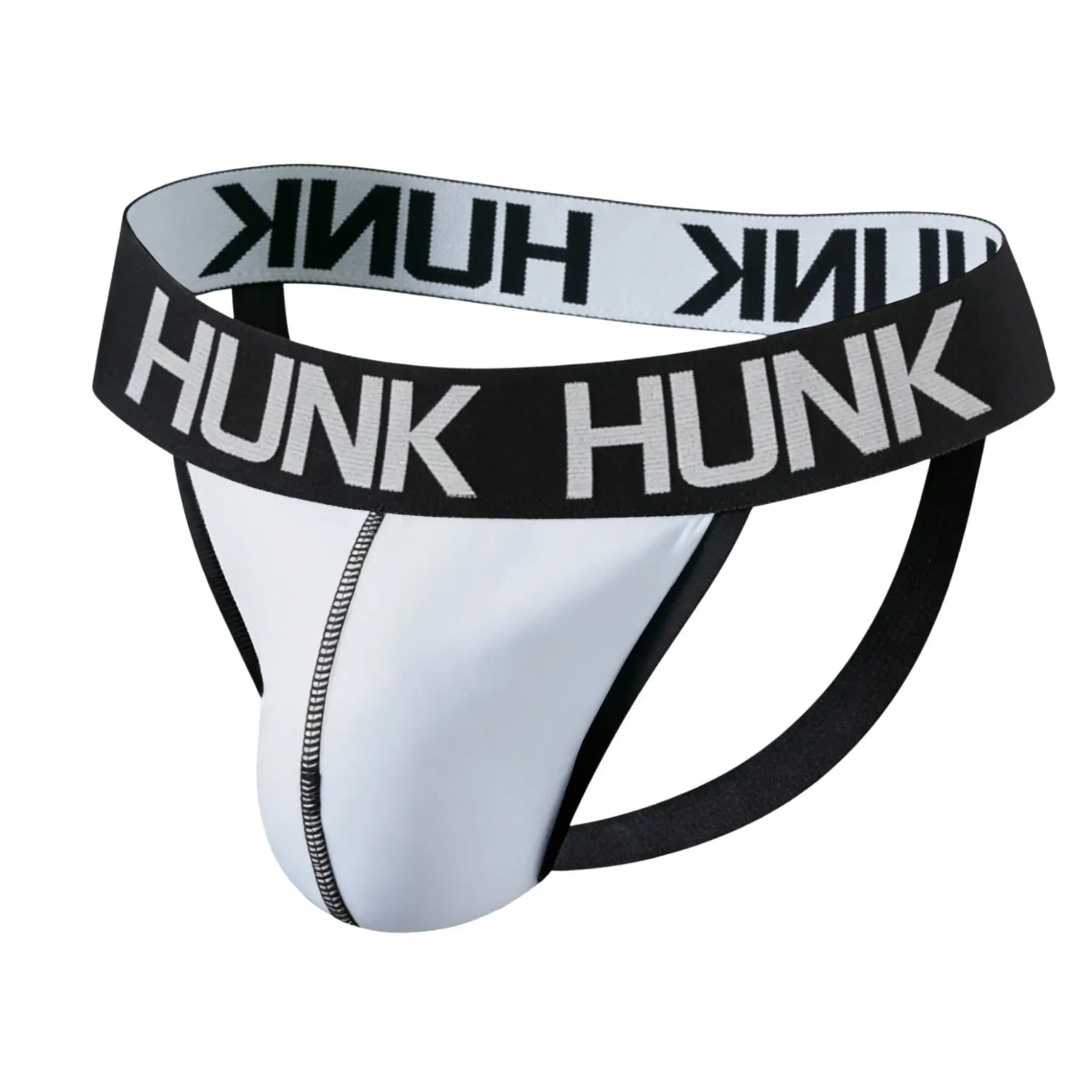 Men's HUNK Athletic Jockstrap Performance Jock Thong Moisture-Wicking Breathable Low-Rise Training Underwear Backless G-String — image 4