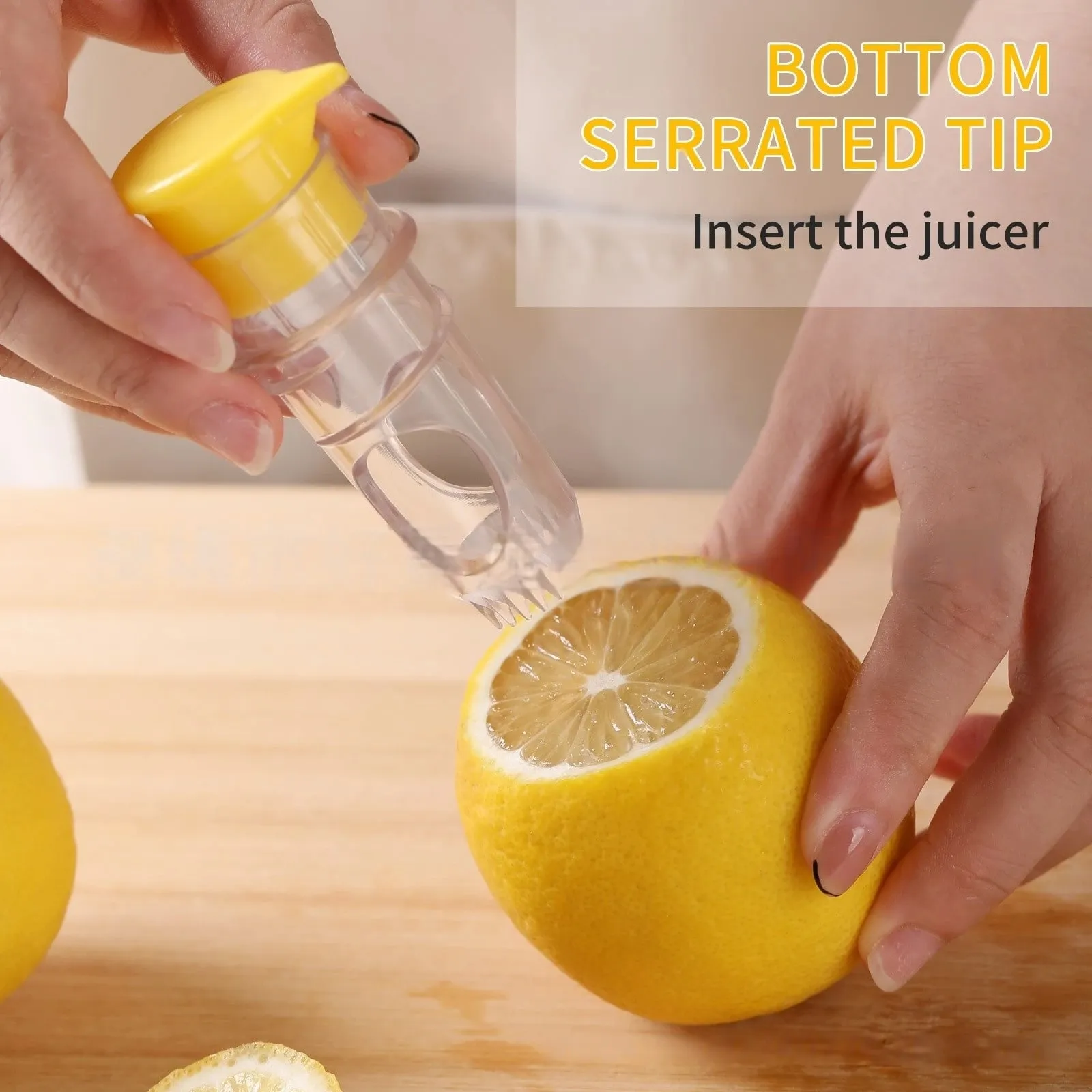 Εγχειρίδιο New Screw Top Lemon Juicer Mini Manual Lemon Squeezer Portable Lemon Juicer With Lid Squeeze Lime for Cocktails Πλαστικό Εγχειρίδιο — image 7