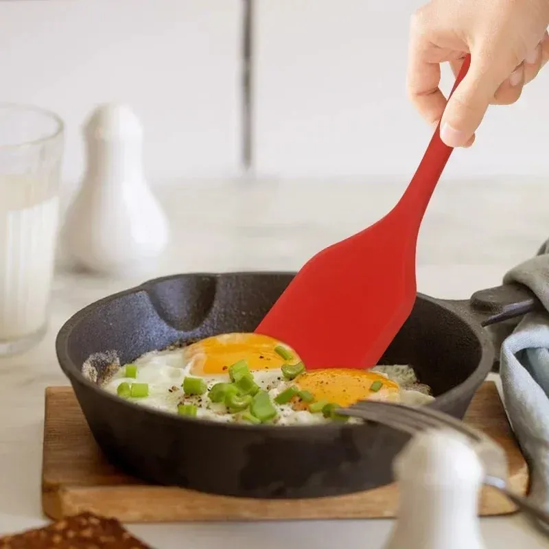 Silicone Cooking Leakage Spatula Dense Shovel Fried FishOmelette Shovel Non-stick Spatula Kitchen Cooking Tools — image 4