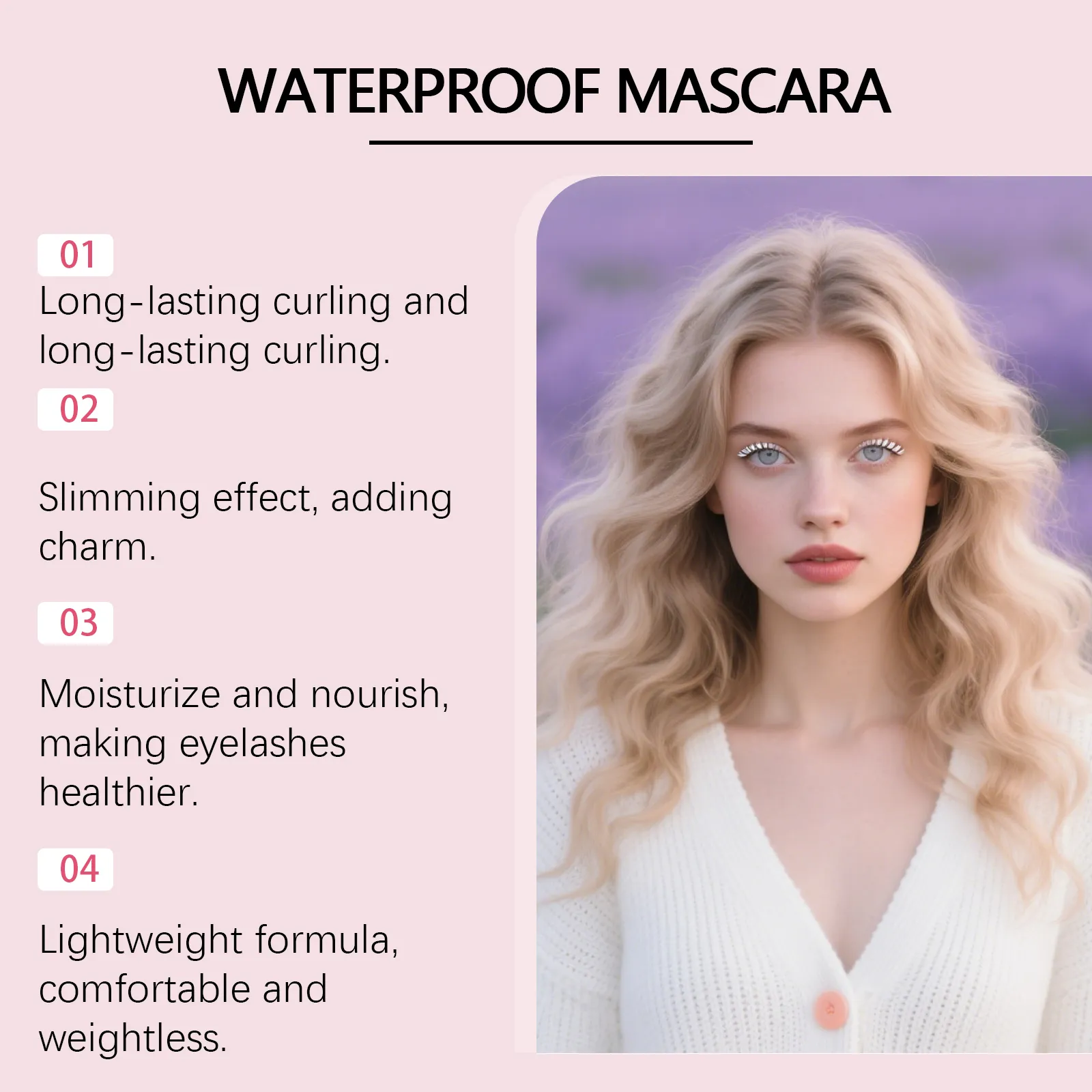 Λευκή μάσκαρα Eyelashes Curling Υγρό Αδιάβροχο Φυσικά Ανθεκτικά Extensions Μακιγιάζ Eye Beauty Cosmetics Brush 5ml — image 6