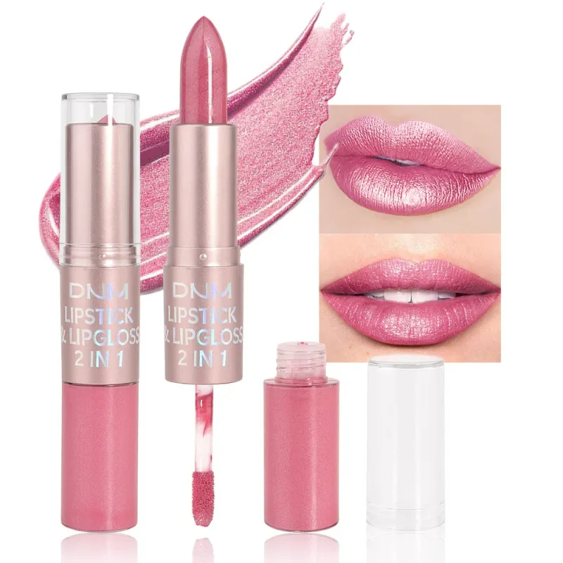 DNM Double Headed Mate Lipstick and Lip Gloss Μακιγιάζ μακράς διαρκείας 2 σε 1 Stick Moisturizing Lipgloss Tint Cosmetics Lip Stain — image 10