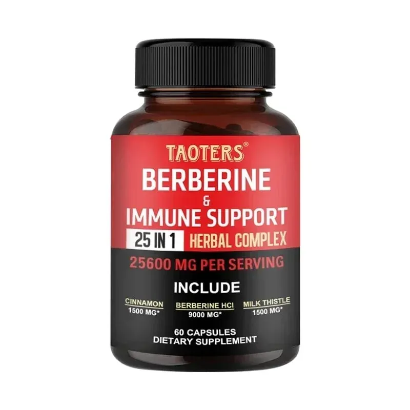 Οι κάψουλες Berberine περιέχουν κανέλα Κεϋλάνης και γαϊδουράγκαθο για να υποστηρίξουν την ισορροπία της γλυκόζης στην υγεία του ήπατος την πέψη και την απώλεια βάρους
