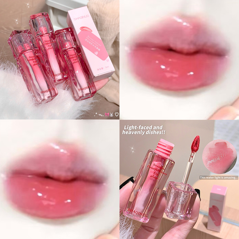 Brilho labial espelhado, hidratante, copo antiaderente, gelatina, batom líquido transparente, matiz de longa duração, óleo, maquiagem labial — image 4