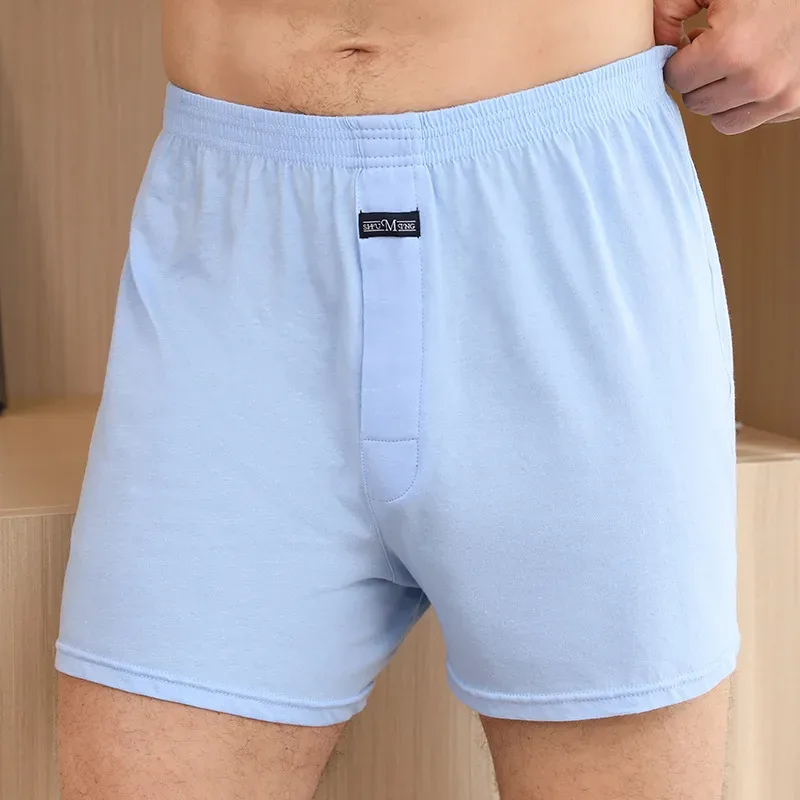 Men's Aro Pants Underwear 100% Pure Cotton Home Sleeping Pants Loose Breathable Men's High Waisted Four Corner Boxers Shorts — image 21