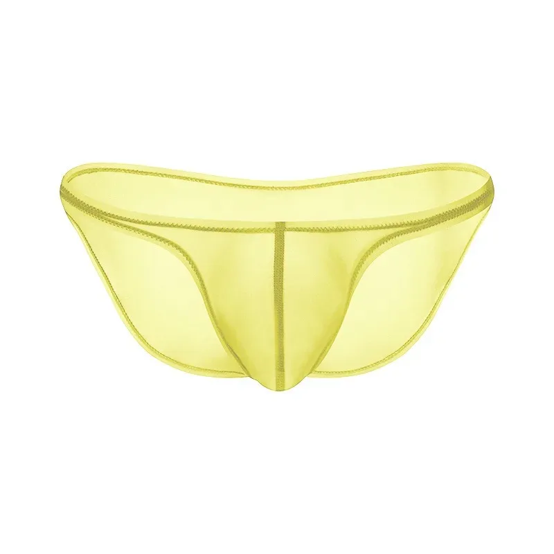 Ropa interior para hombre, bragas triangulares transparentes de seda de hielo delicadas, calzoncillos de cintura baja con personalidad — image 8
