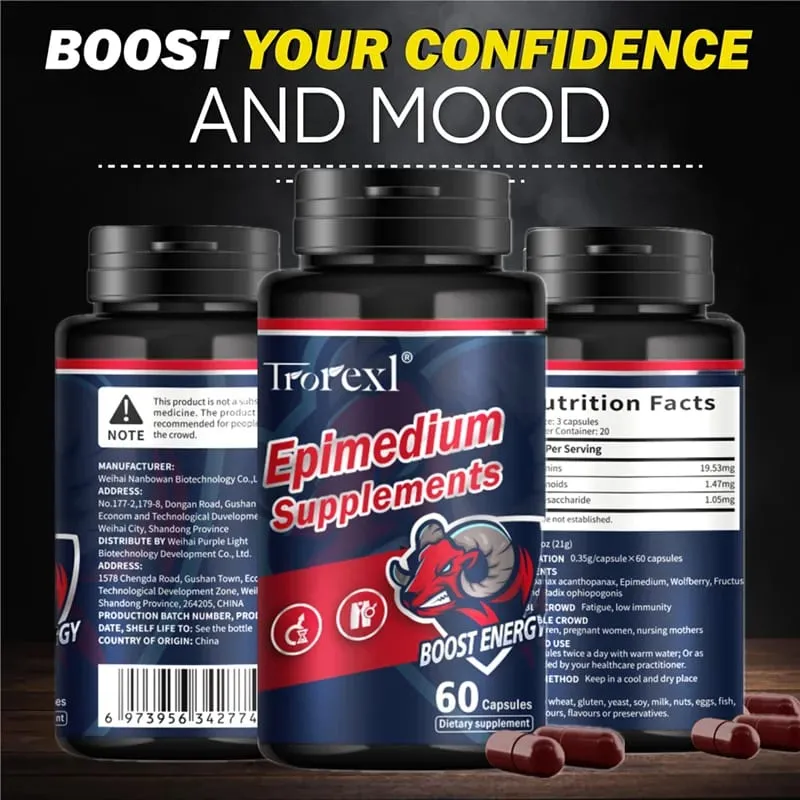 Natural Epimedium Capsules Enhance Endurance Supplement : Boost potency & Morning Power (Men's Health Secret) — image 5