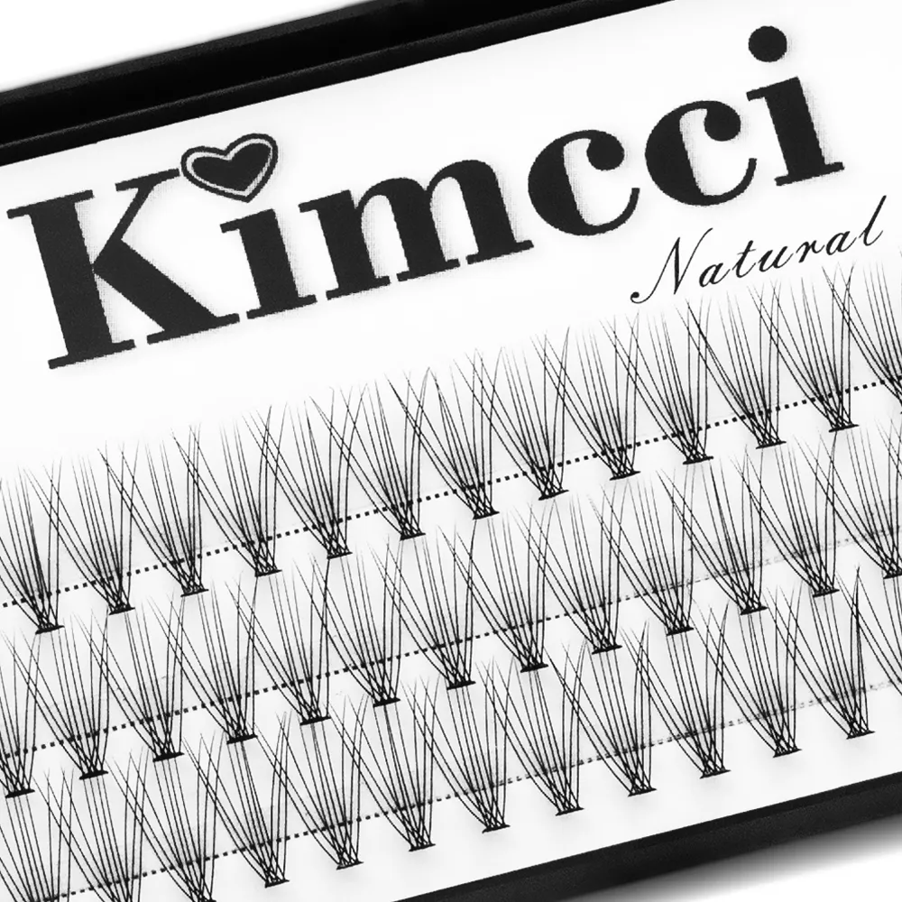 Kimcci 60 קשרים/מארז איפור הארכת ריסים מלאכותיים טבעיים 10P מינק ריסים מלאכותיים לעיניים מלאכותיות מקצועיות השתלת ריסים מזויפים