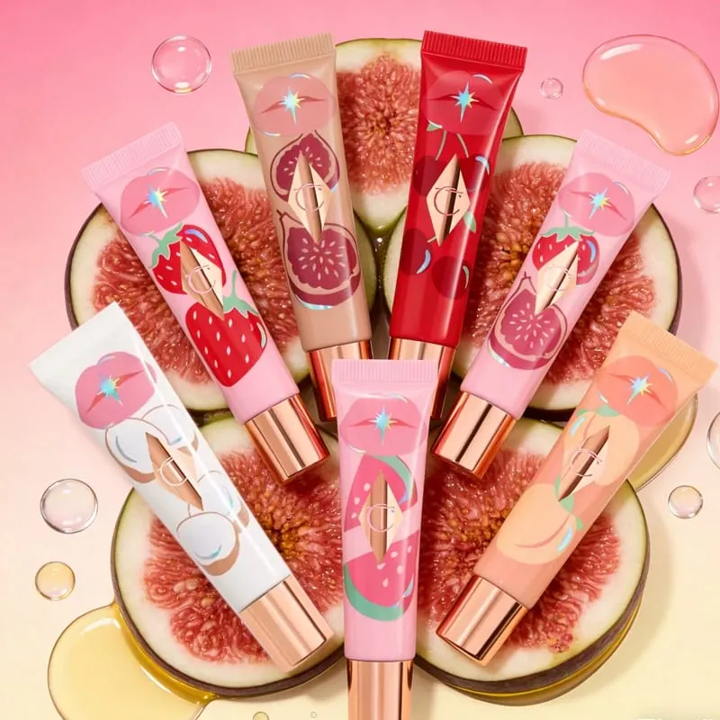 Σετ μακιγιάζ Charlotte Tilbury CT Highlighters Lip Blam 4 Χρώματα Παλέτα Σκιών για Χείλη Gloss Lip Blam Σετ Μαξιλάρι Talk Μεγάλης διάρκειας