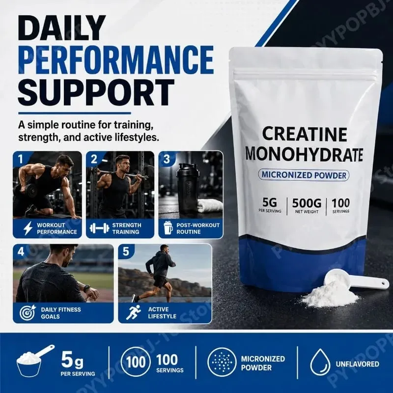Creatine Monohydrate Micronized Powder Unflavored 5g 500g 100 Servings Third-Party Tested Performance Recovery Support GMO-Free — image 4