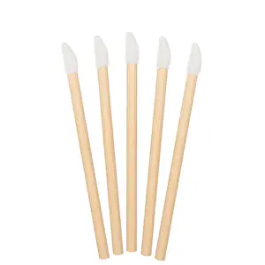 50 Pcs/Pack Disposable Bamboo Lip Brush Lashes Micro Brushes Applicator Tool for Eyelash Extension Women Makeup Tools