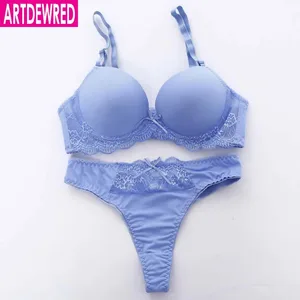 Novo 2020 marca sexy sem costura uma peça íntima sutiãs e breves conjuntos de roupa interior para senhoras das mulheres push up vestido de mergulho conjuntos de sutiã