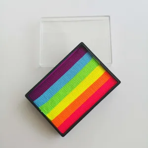 Peinture pour le visage et le corps, gâteau fendu, arc-en-ciel, Eyeliner à base d'eau, fournitures lavables non toxiques, 50g