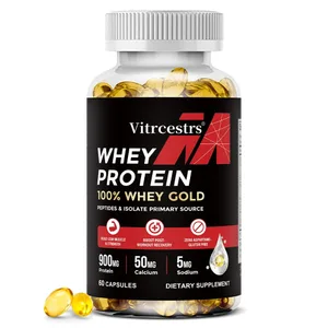 Molkenproteinkonzentrat-Kapseln – 900 mg Protein zur Regeneration nach dem Training, Muskelgesundheit und Immunität stärken, glutenfrei, gentechnikfrei