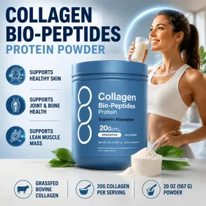 Serbuk Protein Bio-Peptida Kolagen dengan Bovine Grassfed untuk Kulit Rambut Kuku Sendi Tulang & Sokongan Otot Dewasa 567 Gram