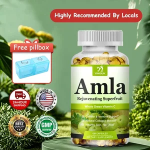 Les capsules d'Amla biologiques soutiennent le collagène, combattent les radicaux libres et le bien-être quotidien, puissance antioxydante pour l'immunité et la santé de la peau.