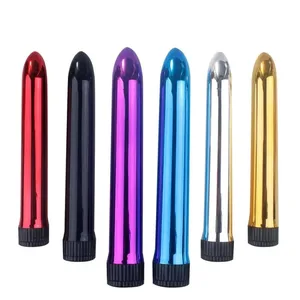 6-Color Metal Body Vibrator AA Battery Powered 18cm Relaxation Massage Bullet Seducer clitoral stimulation Sex toys for Women