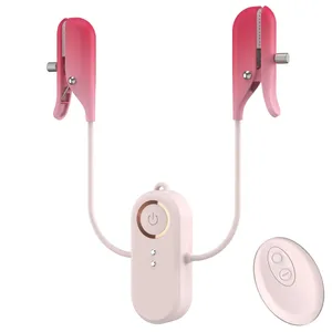 Pink Wearable Nipple Clamp Vibrator for Women 2 in 1 Clitoris Clamp Stimulator Adult Sex Toy Couples Massager Long Battery Life