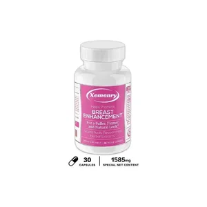 Bröstförstärkningskapslar Tillägg - Vitamin C Bockhornsklöver Angelica Chasteberry - Fullare storlek Klar hud Gladare humör