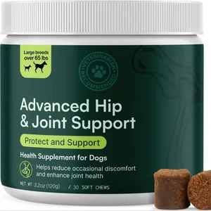 Suplemento avançado para quadril e articulações de cães para cães de raças pequenas e médias - Glucosamina Condroitina Omega 3 MSM Mexilhão de lábios verdes