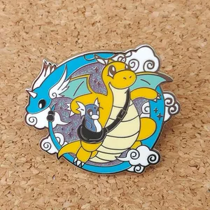 Anime Pokemon Charmander Emaille Pins Sammeln Kawaii Dinosaurier Metall Cartoon Brosche Rucksack Hut Tasche Kragen Revers Abzeichen