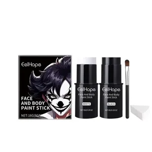 1 set Nero Bianco Occhi Viso Vernice per il corpo Stick Crema Trucco Festa Costume di Halloween Penna leggera Impermeabile Sport Penna Sicuro O2v3
