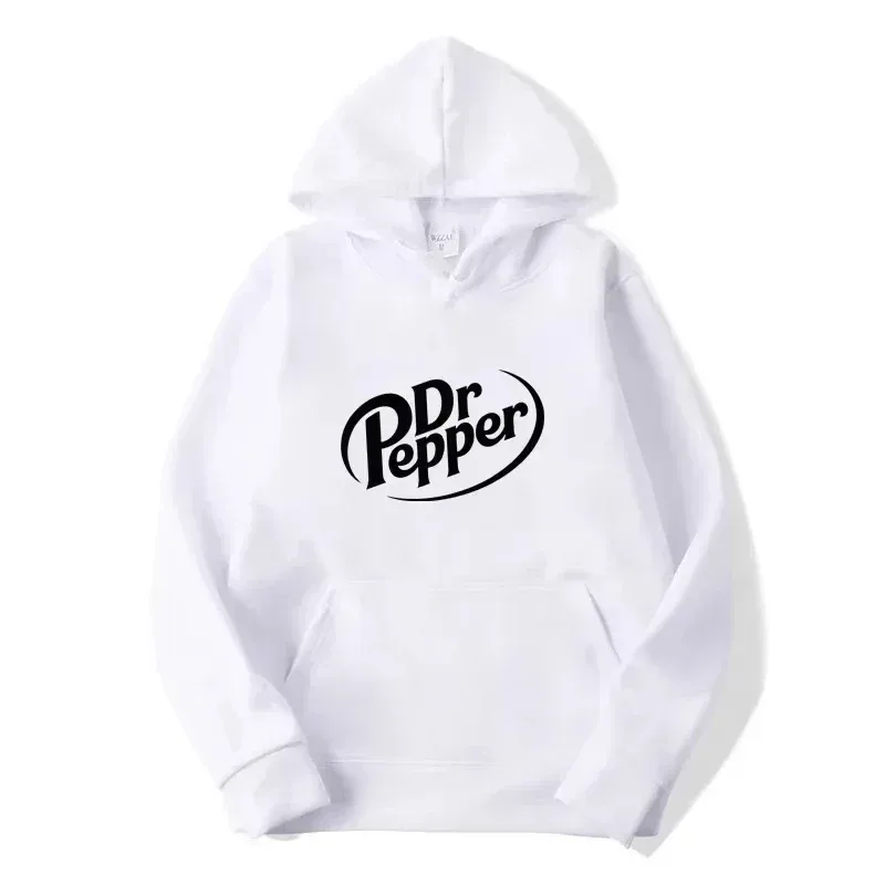 Dr Pepper Sudadera amb caputxa Soda Cola Beguda vintage Estètica retro Y2K Moda Negre Dessuadores esportives informals de gran mida