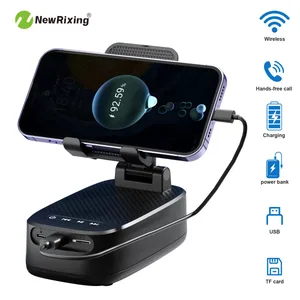 Wireless Phone Holder Portable Speaker Speaker Phone Holder Emergency Power Bank 1800mAh Battery USB Charging Hands-Free
