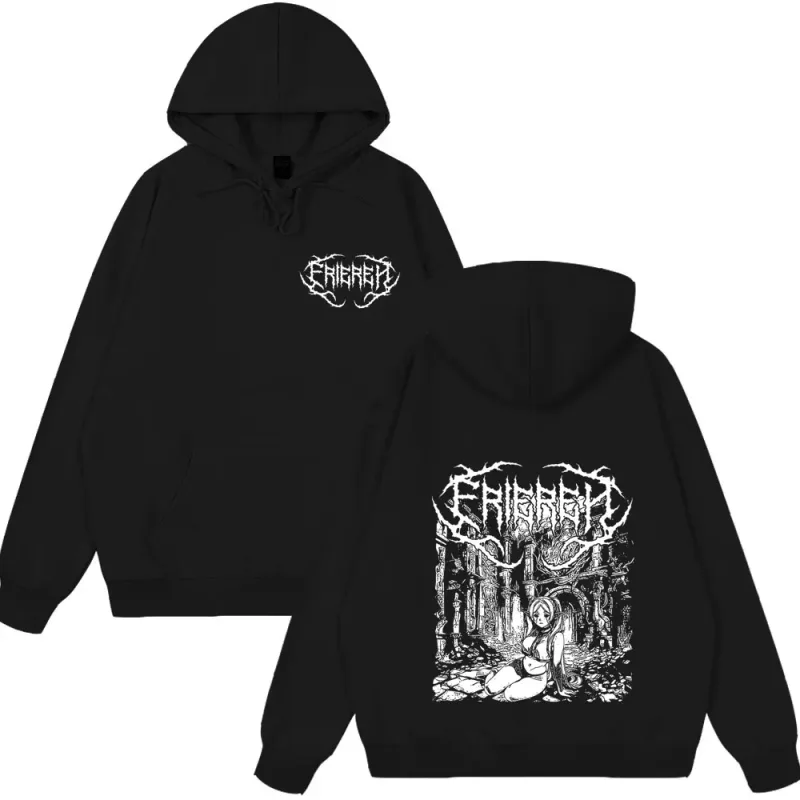 Anime Frieren: au-delà de la fin du voyage t-shirt Frieren Manga gothique sweat à capuche pour homme femmes vêtements vêtements d'hiver Style ample streetwear