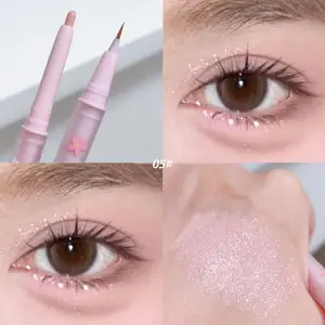 Hai Đầu Aegyo Sal Bút Kẻ Mắt Dạng Lỏng Xuống Bóng Bút Chì Mắt Làm Nổi Bật Phấn Mắt Dính Tự Nhiên Trang Điểm Mắt To Bút Gel
